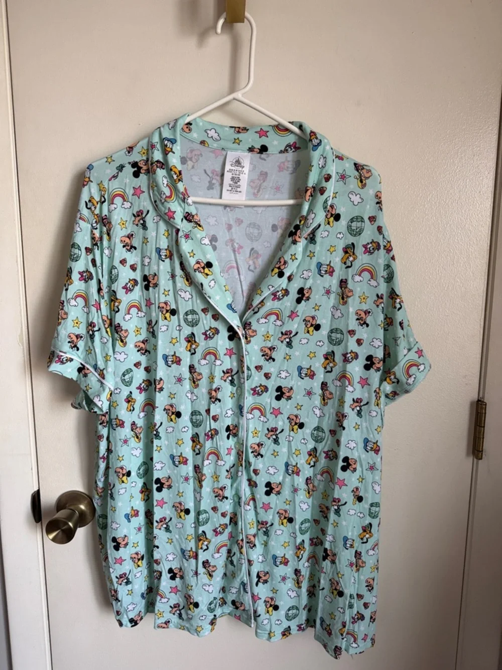 Disney Mint Green Mickey & Friends Short Sleeve Pajama Set - Picture 2 of 3